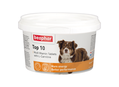Beaphar Top 10 витамины для собак с L-картинином