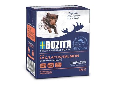 Bozita консервы для собак кусочки в желе с лососем