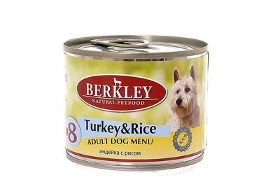 Berkley №8 Adult Turkey&Rice консервы для собак с индейкой и рисом