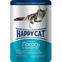 Happy Cat паучи для кошек с лососем и креветками