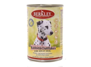 Berkley Adult Rabbit&Oatflakes консервы для собак с кроликом и овсянкой