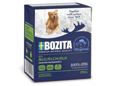 Bozita консервы для собак кусочки в желе с лосем