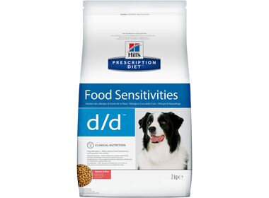 Hill's PD D/D сухой корм для собак при пищевой непереносимости и аллергии с лососем и рисом