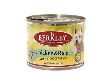 Berkley №7 Adult Chicken&Rice консервы для собак с цыпленком и рисом