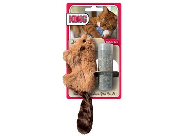 Kong Beaver игрушка для кошек "Бобёр" с тубой для кошачьей мяты