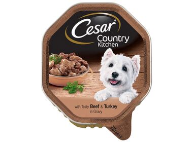 Cesar Country Kitchen консервы для собак рагу из говядины и индейки в соусе