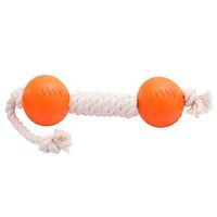 DogLike Dental Knot игрушка для собак - гантель канатная средняя белая (53 см.)