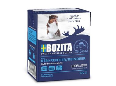 Bozita консервы для собак кусочки в желе с оленем