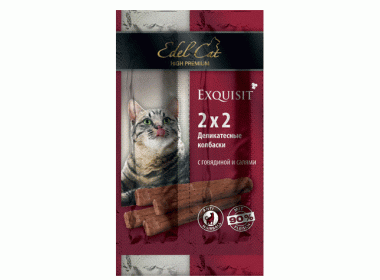 Edel Cat лакомство для кошек - деликатесные колбаски с говядиной и салями